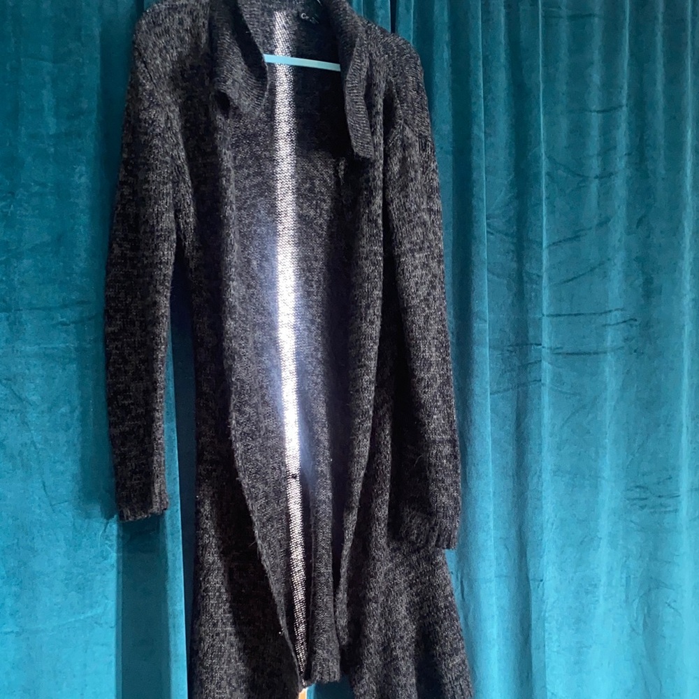 Cozy Gray Open Front Cardigan